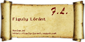 Figuly Lóránt névjegykártya