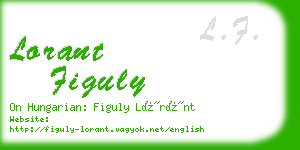 lorant figuly business card